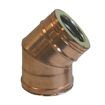 Curva a 45°mf inox/rame curva inox-rame 45g dp d 100