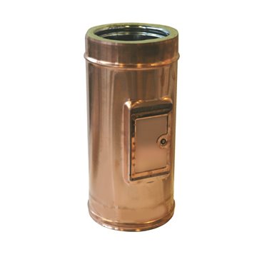 Elemento con ispezione rettangolare mf inox/rame  tubo isp.inox-rame d130/180