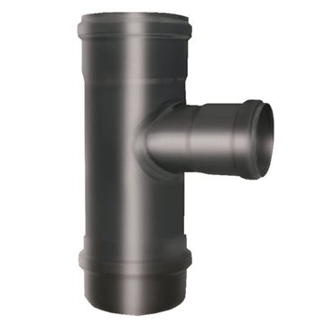 Raccordo a "t" 90° ffm - acciaio 0.8 con tappo cieco e riduzione ø 80 - l 220 mm racc."t" smaltato 90° usc.dn 80 mono ffm dc01ek