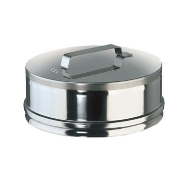 Tappo ispezione - inox l 80 mm tappo ispezione fumi d 160
