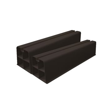 Supporto a pavimento per unita' esterna base a pavimento pvc nero 100x100x1000