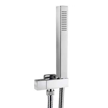 Kit doccia duplex square con valvola di sicurezza kit doccia duplex square spring line abs c/valv. sicurezza - in abs cromato