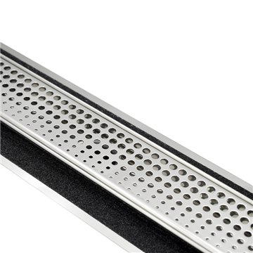 Canalette inox style linea luxury - circles canaletta luxury ret. l 885 mm circles full inox incisione circles