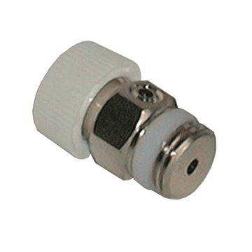 Valvola di sfiato aria manuale con filetto a tenuta teflon valv.sfogo 3/8"c/anello teflon