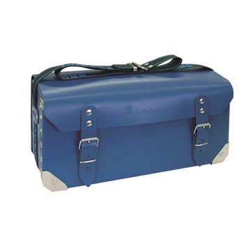 Borse per idraulici in vero cuoio borsa blu cm.41x18,5x18
